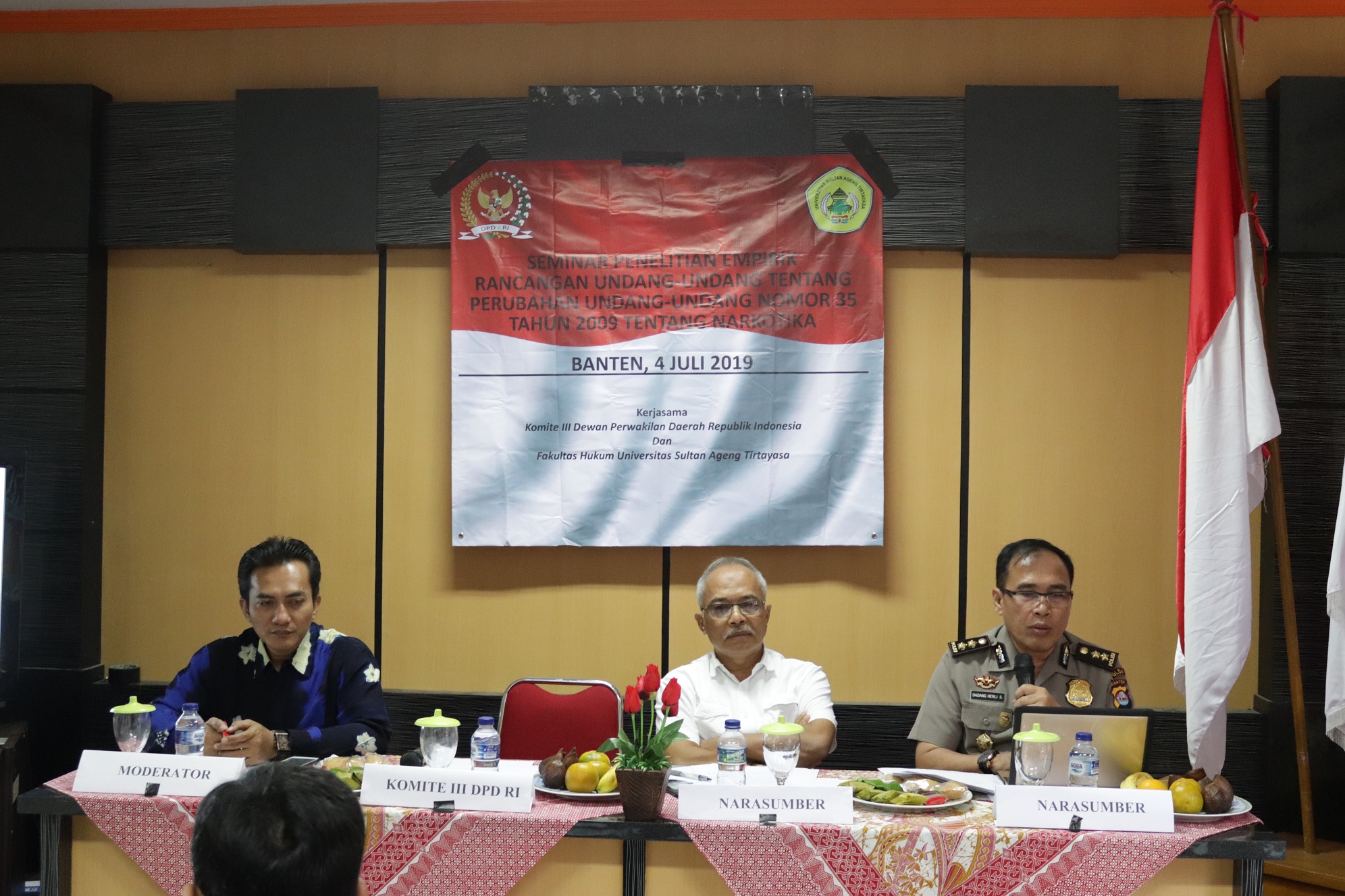 DPD RI Bekerja Sama dengan FH Untirta Adakan Seminar Penelitian Empirik