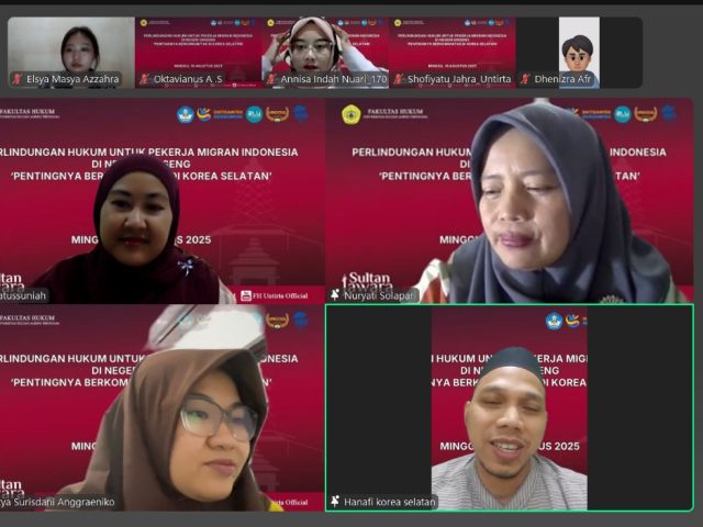 Fakultas Hukum Untirta Selenggarakan PKM Internasional: Perlindungan Hukum untuk Pekerja Migran Indonesia di Korea Selatan